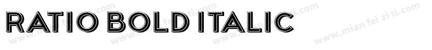 Ratio Bold Italic字体转换